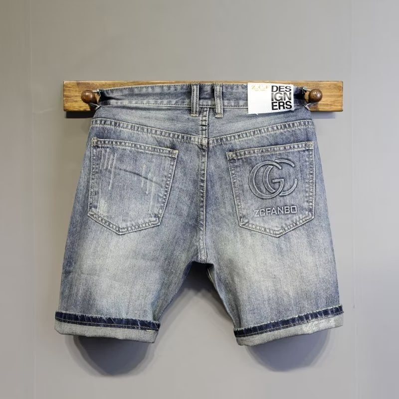 Traper kratke hlače dužine pet inča, 60% pamuk, mikroelastičnost, korejski stil, slobodan kroj.