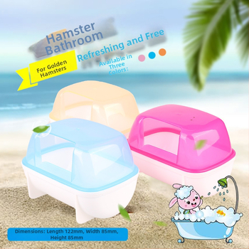Accesoriu transparent pentru baie pentru hamster – utilizare dublă: baie/duș, din plastic, fără importuri