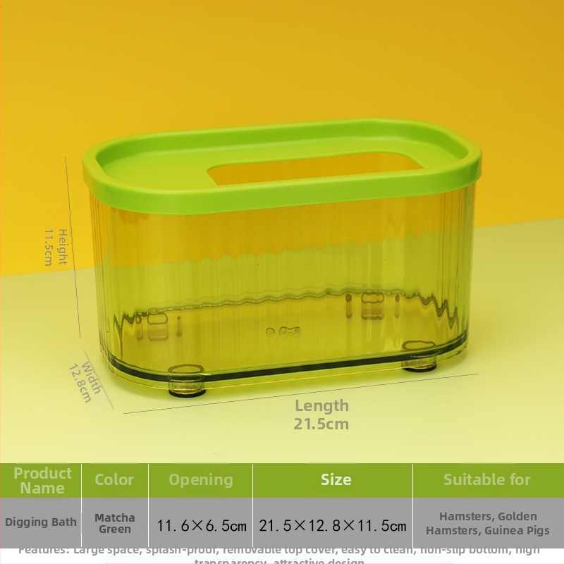 Accesoriu transparent pentru baie pentru hamster – utilizare dublă: baie/duș, din plastic, fără importuri