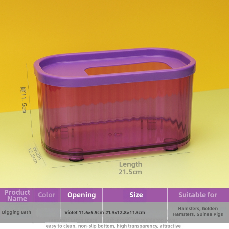 Accesoriu transparent pentru baie pentru hamster – utilizare dublă: baie/duș, din plastic, fără importuri