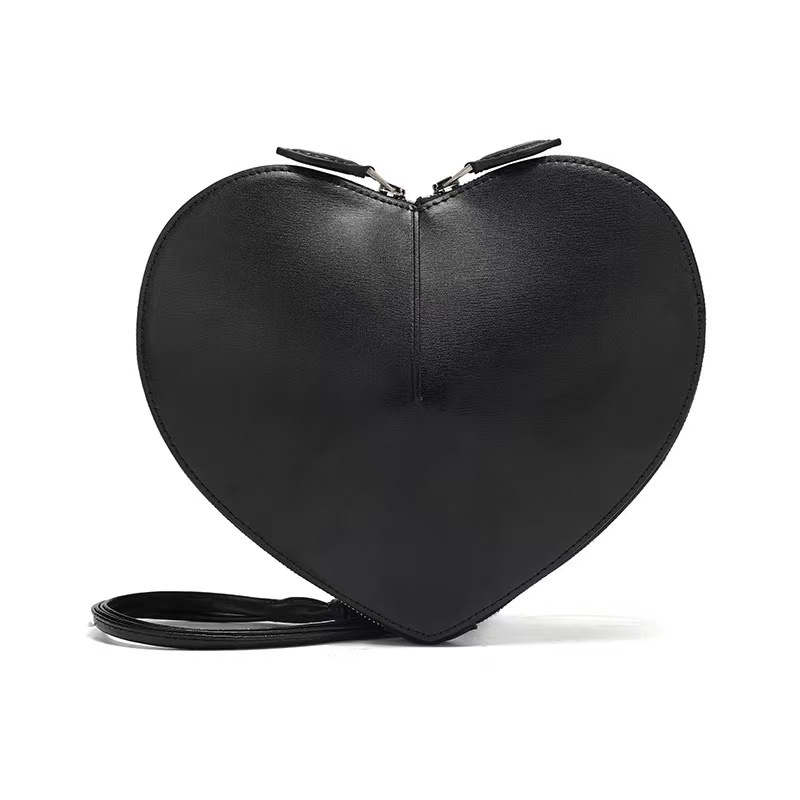 Ženska crossbody torba sa srcolikim oblikom, PU materijal, gradski minimalistički stil, zatvarač, jesen 2025