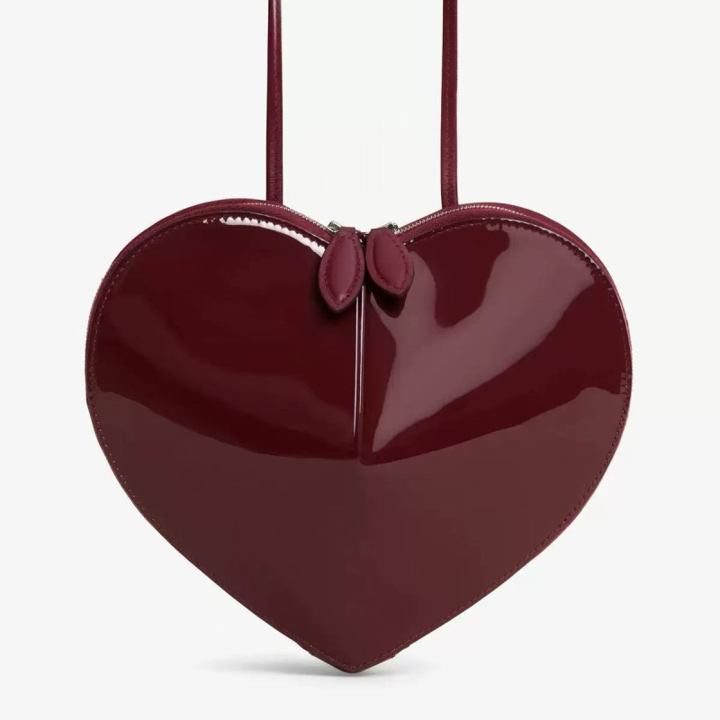 Ženska crossbody torba sa srcolikim oblikom, PU materijal, gradski minimalistički stil, zatvarač, jesen 2025