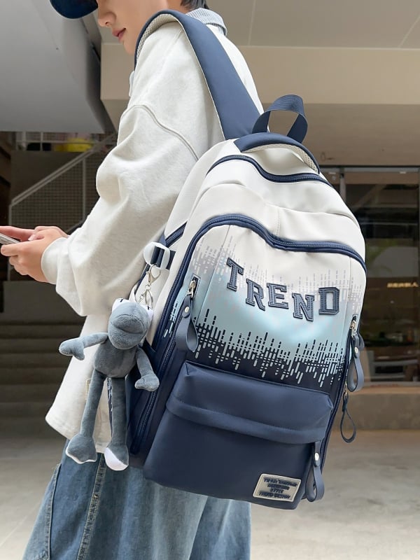 Školski ruksak unisex od najlona, izdržljiv, mladi kampus stil, za srednju školu