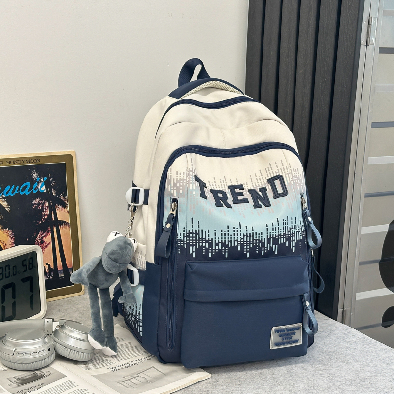 Školski ruksak unisex od najlona, izdržljiv, mladi kampus stil, za srednju školu