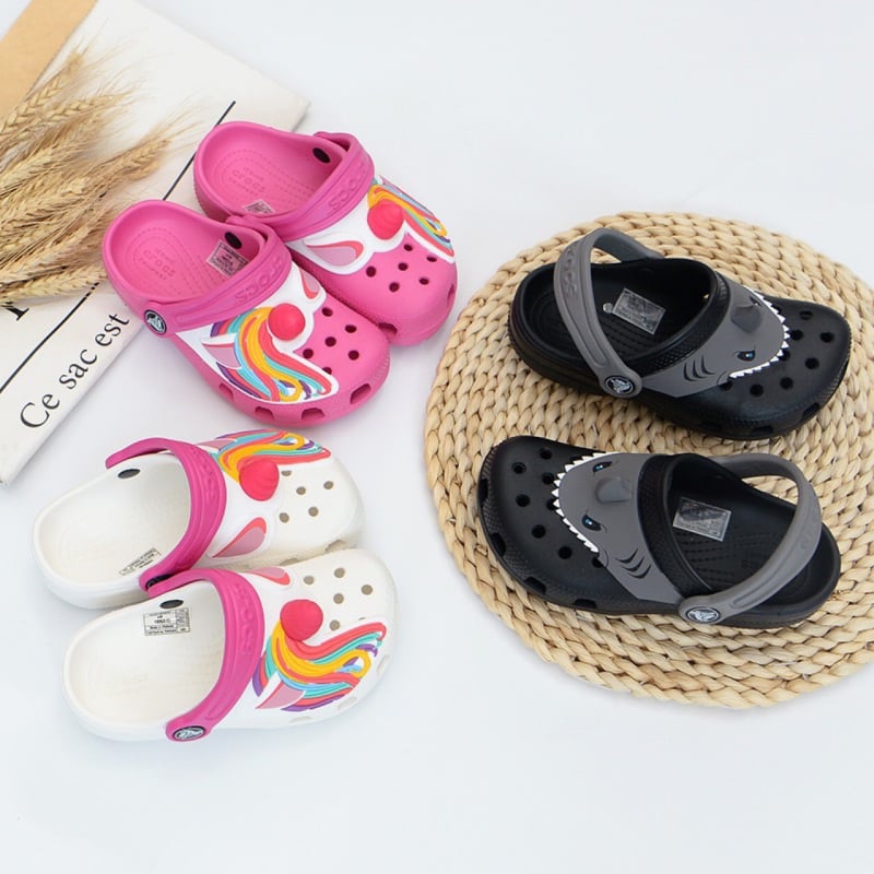Unisex dječje Crocs‑stil sandale s motivima jednoroga, Pokémon i Miniona — EVA gornji dio, EVA potplat