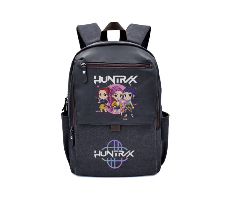 Platneni ruksak unisex s motivom anime i crtanki, prozračan i vodootporan, zakrivljeni remen ramena, ulični stil