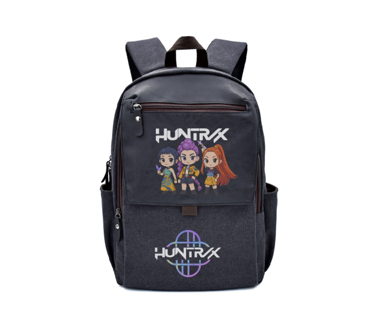 Platneni ruksak unisex s motivom anime i crtanki, prozračan i vodootporan, zakrivljeni remen ramena, ulični stil