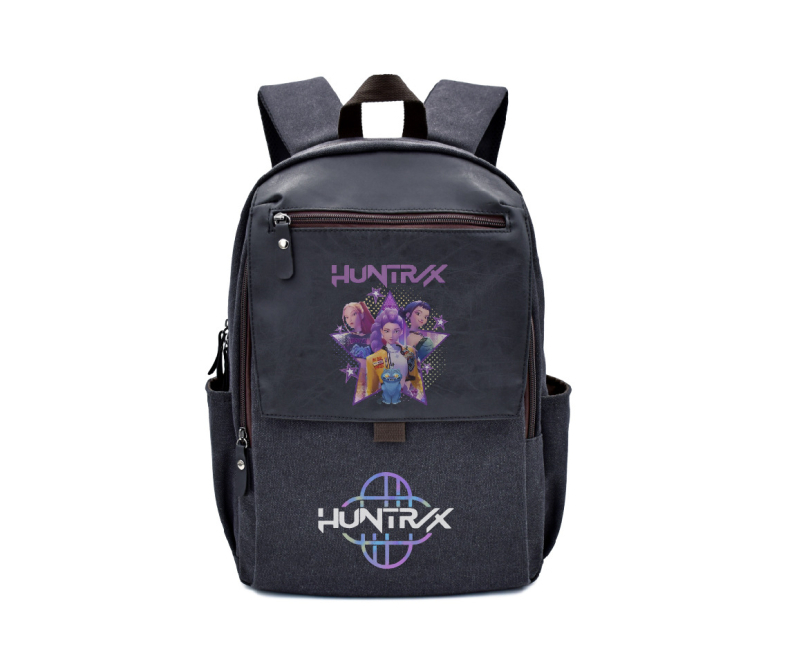 Platneni ruksak unisex s motivom anime i crtanki, prozračan i vodootporan, zakrivljeni remen ramena, ulični stil