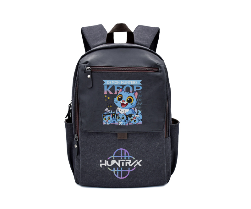Platneni ruksak unisex s motivom anime i crtanki, prozračan i vodootporan, zakrivljeni remen ramena, ulični stil