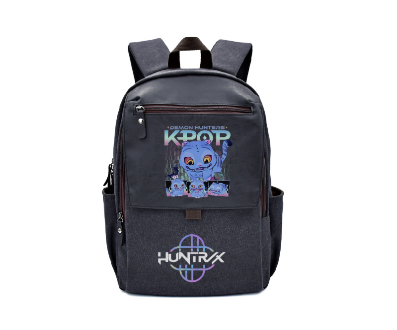 Platneni ruksak unisex s motivom anime i crtanki, prozračan i vodootporan, zakrivljeni remen ramena, ulični stil