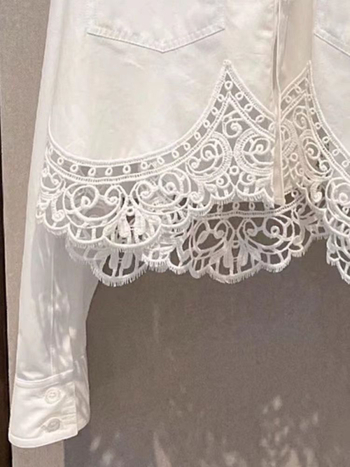 Košulja od Vinylon vlakna, zreliji ženski stil, Polo ovratnik, jednostruko kopčanje, klasični rukav