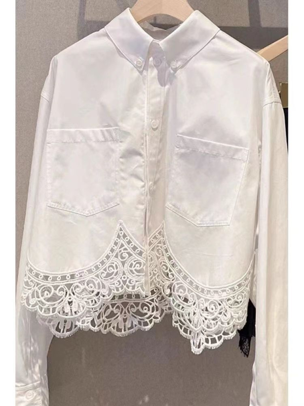 Košulja od Vinylon vlakna, zreliji ženski stil, Polo ovratnik, jednostruko kopčanje, klasični rukav