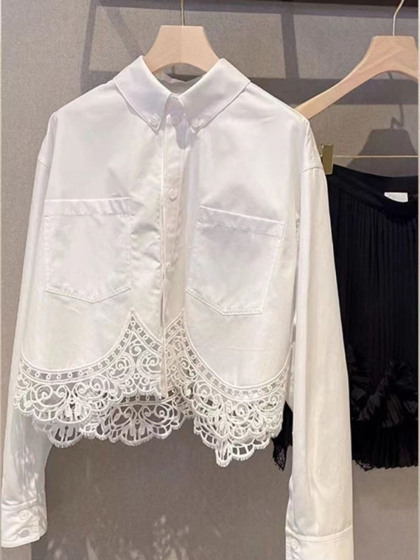 Košulja od Vinylon vlakna, zreliji ženski stil, Polo ovratnik, jednostruko kopčanje, klasični rukav