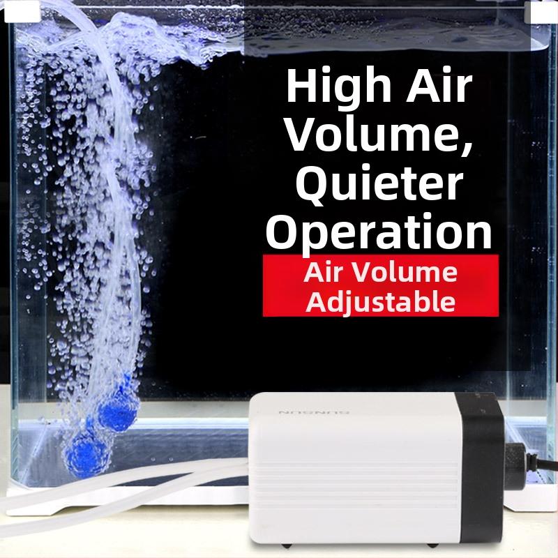 SUNSUN Sensen CT-sorozat akváriumi oxigénszivattyú, halk működésű oxigén-aerátor, AC tápegység, 0,3 kg, 40 dB