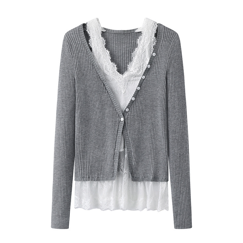 Chenille kötött pulóver Spandex-tartalommal, polo gallérral, princess ujjak, tavasz 2025