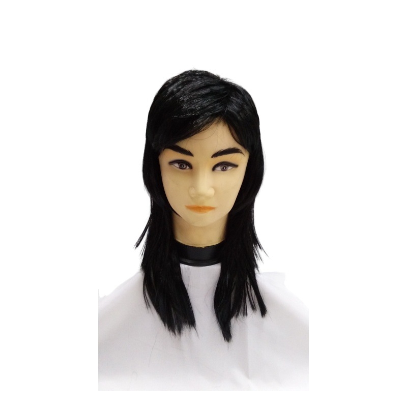Férfi mullet paróka 80-as évek cosplay Halloween-re (Modell Ruoxiang-151; Hajanyag: K-wire / P-wire; Eredet: Zhejiang; Festés: Nem alkalmas forró festéshez)