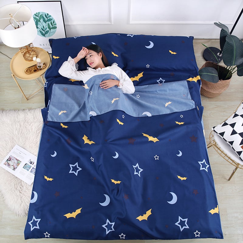 Ταξιδιωτικός υπνόσακος, στυλ φακέλου, πολυεστερικό ύφασμα και επένδυση, για ενήλικες, επιλογές βάρους 320/450/600/650/750 g