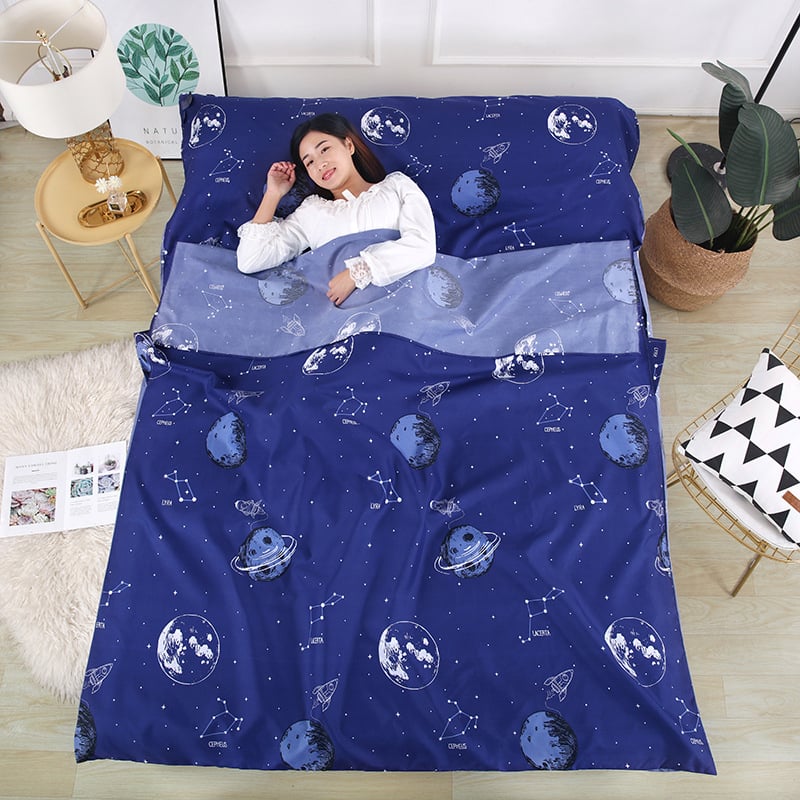 Ταξιδιωτικός υπνόσακος, στυλ φακέλου, πολυεστερικό ύφασμα και επένδυση, για ενήλικες, επιλογές βάρους 320/450/600/650/750 g