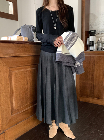 Ženska majica s patchworkom, pamuk-akril smjesa, okrugli izrez, dugi rukav, korejski casual stil