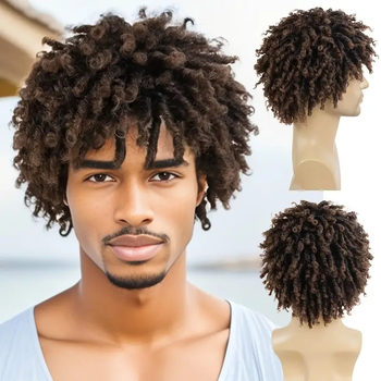 Férfi dreadlock paróka, rövid hajhossz, magas hőmérséklet-tűrő szintetikus rost, mechanikus kivitel, modell M062