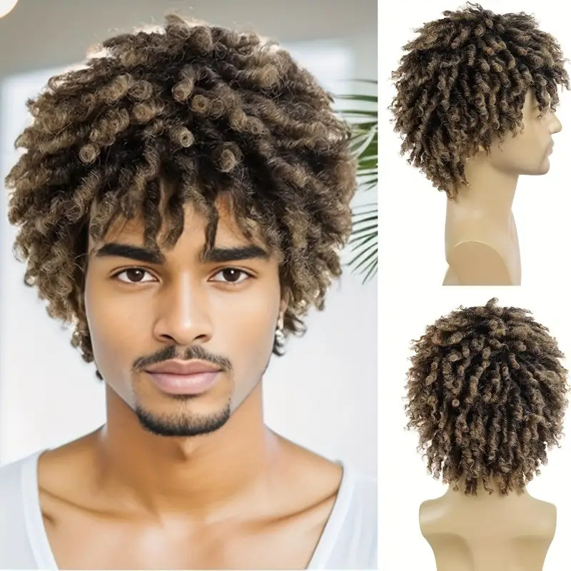 Férfi dreadlock paróka, rövid hajhossz, magas hőmérséklet-tűrő szintetikus rost, mechanikus kivitel, modell M062