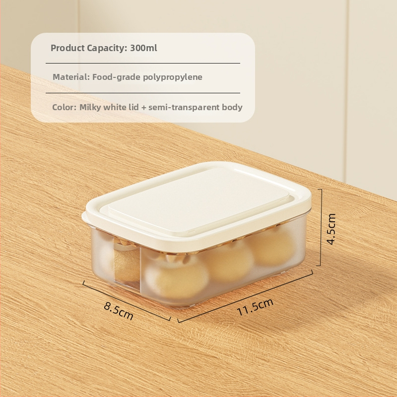 Kutija za čuvanje hrane u hladnjaku, kremasti stil, kvadratnog oblika, plastična, mikrovalno sigurna