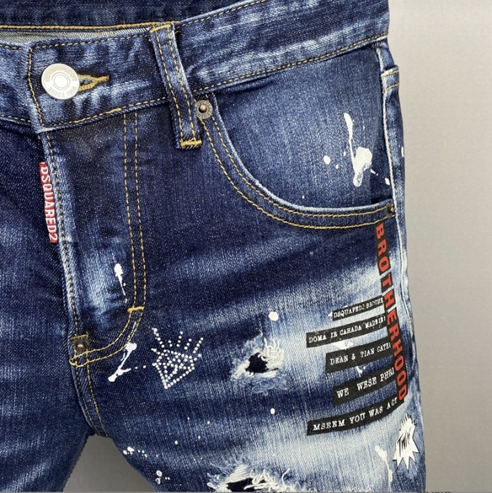 Muške jeans hlače - Slim Stretch, ravni kroj, isprano, pamuk 85%, srednji struk