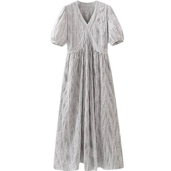 Trudnička ljetna haljina s petalnim rukavima, poliester tkanina 90–95%, midi duljina