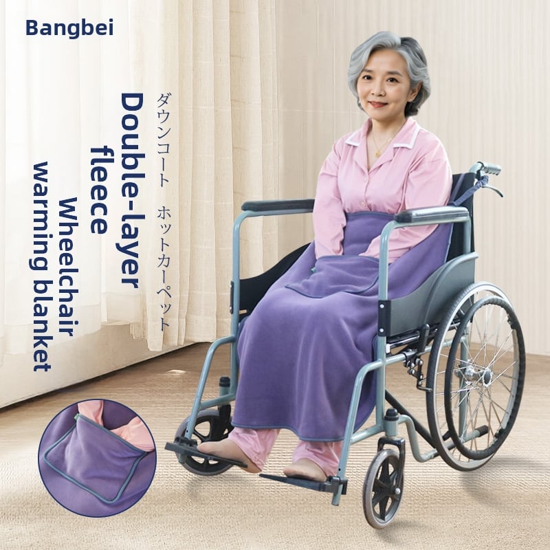 Téli kerekesszék takaró korall plüssből, 300–500 g, minimalist stílus