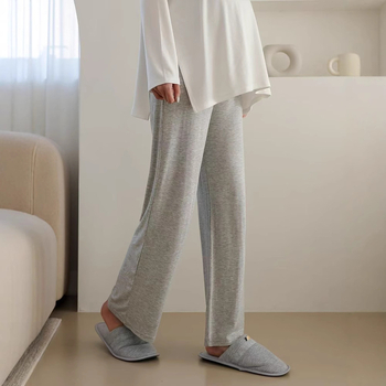 Trudničke pidžama hlače od modalnog materijala, visoki struk, podrška za trbuh, lagan materijal (90–95% modal, visoka elastičnost)