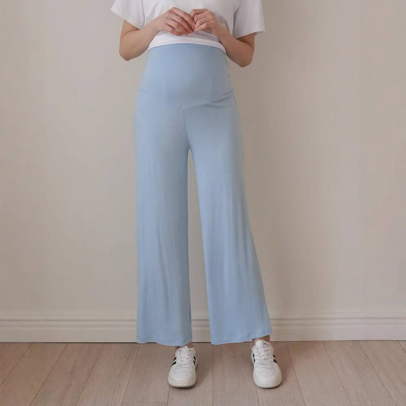 Trudničke pidžama hlače od modalnog materijala, visoki struk, podrška za trbuh, lagan materijal (90–95% modal, visoka elastičnost)