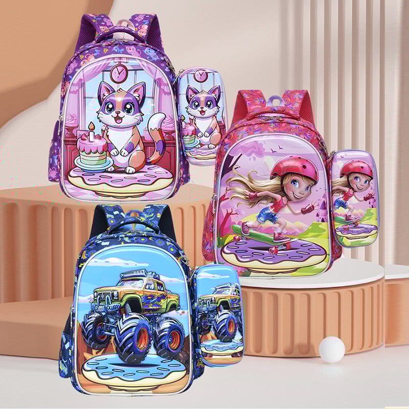 Παιδικό σχολικό σακίδιο EVA+nylon, αναπνεύσιμο, καμπύλοι ιμάντες ώμου, για δημοτικό σχολείο