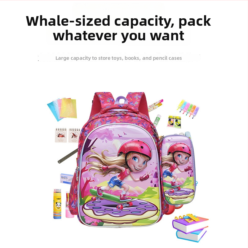 Παιδικό σχολικό σακίδιο EVA+nylon, αναπνεύσιμο, καμπύλοι ιμάντες ώμου, για δημοτικό σχολείο
