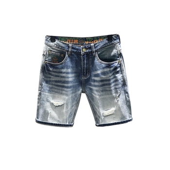 Songzhi poderane traper kratke hlače – srednji pojas, denim tkanina s 91% pamuka, mikro-elastičnost, duljina pet kvartala, pravilan kroj