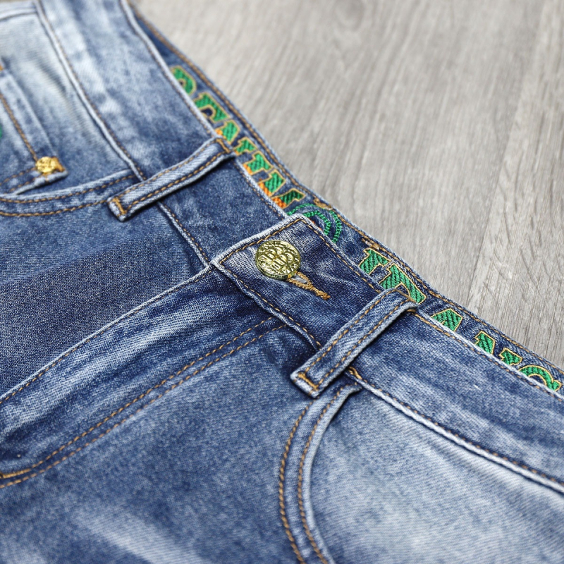Songzhi poderane traper kratke hlače – srednji pojas, denim tkanina s 91% pamuka, mikro-elastičnost, duljina pet kvartala, pravilan kroj