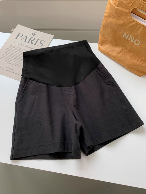 Traper šorc trudnicama, labav kroj, A‑linija širokih nogavica, pamuk denim 90–95%, podrška trbuhu