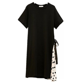 Trudnička haljina – širokog kroja, plus veličina, midi dužina, poliester