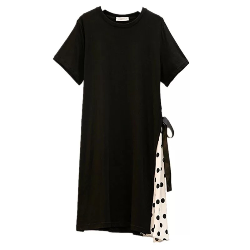 Trudnička haljina – širokog kroja, plus veličina, midi dužina, poliester