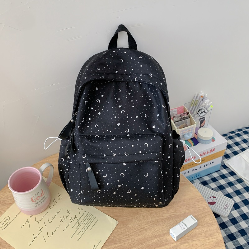 Ruksak za školu Starry Forest, lagan, velik kapacitet, unisex, najlon, korejski stil, pogodan za 12-inčni prijenosnik