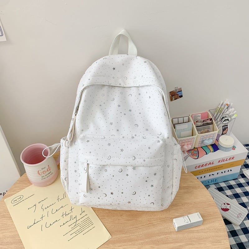 Ruksak za školu Starry Forest, lagan, velik kapacitet, unisex, najlon, korejski stil, pogodan za 12-inčni prijenosnik