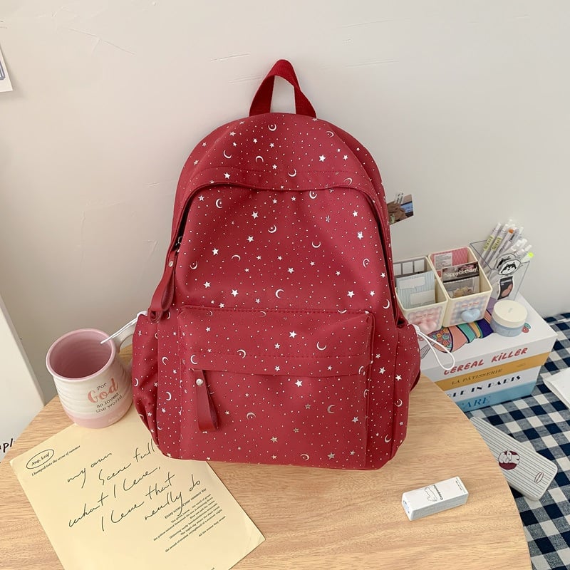 Ruksak za školu Starry Forest, lagan, velik kapacitet, unisex, najlon, korejski stil, pogodan za 12-inčni prijenosnik