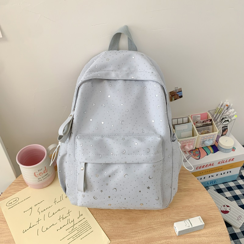 Ruksak za školu Starry Forest, lagan, velik kapacitet, unisex, najlon, korejski stil, pogodan za 12-inčni prijenosnik