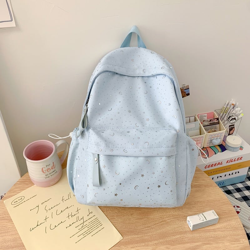 Ruksak za školu Starry Forest, lagan, velik kapacitet, unisex, najlon, korejski stil, pogodan za 12-inčni prijenosnik