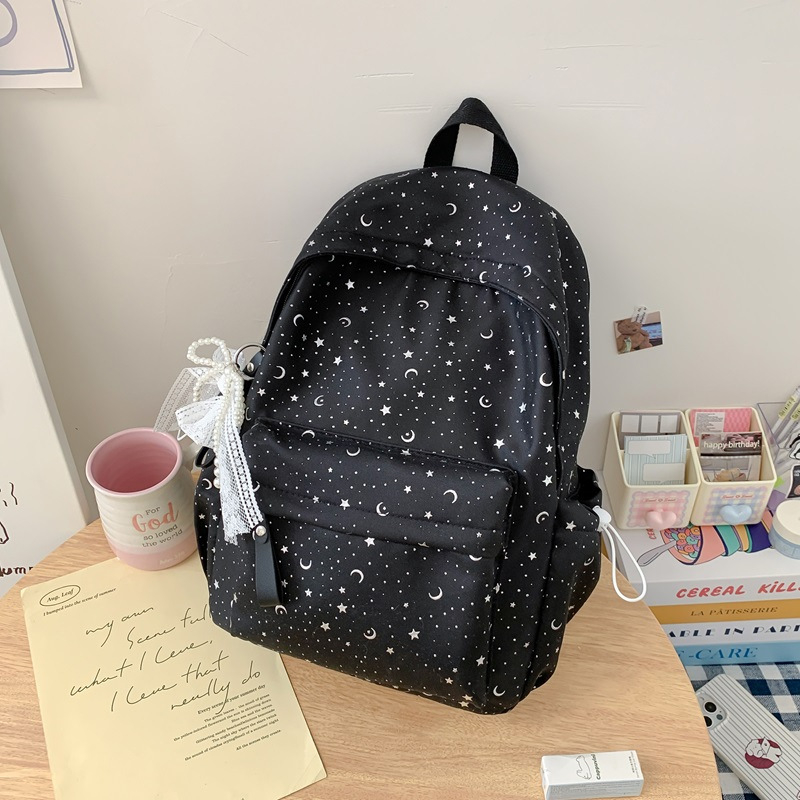 Ruksak za školu Starry Forest, lagan, velik kapacitet, unisex, najlon, korejski stil, pogodan za 12-inčni prijenosnik