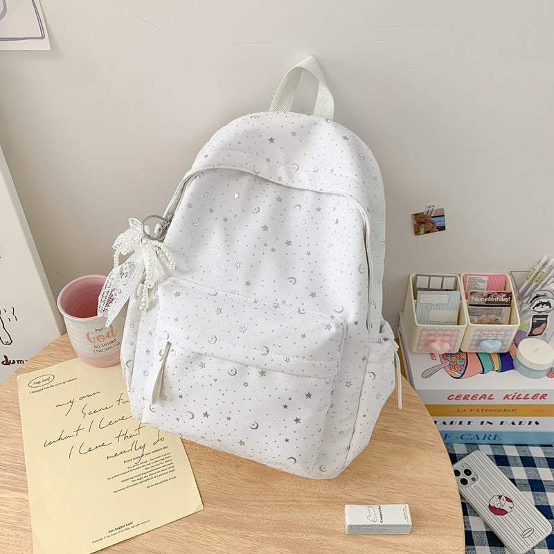Ruksak za školu Starry Forest, lagan, velik kapacitet, unisex, najlon, korejski stil, pogodan za 12-inčni prijenosnik