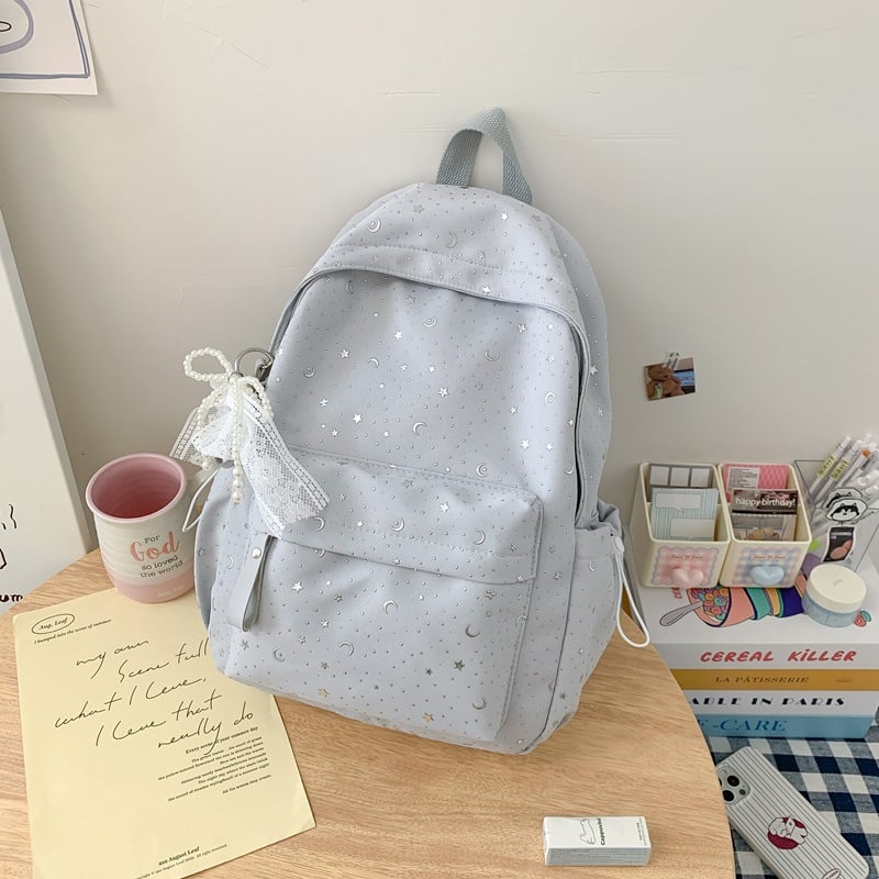 Ruksak za školu Starry Forest, lagan, velik kapacitet, unisex, najlon, korejski stil, pogodan za 12-inčni prijenosnik
