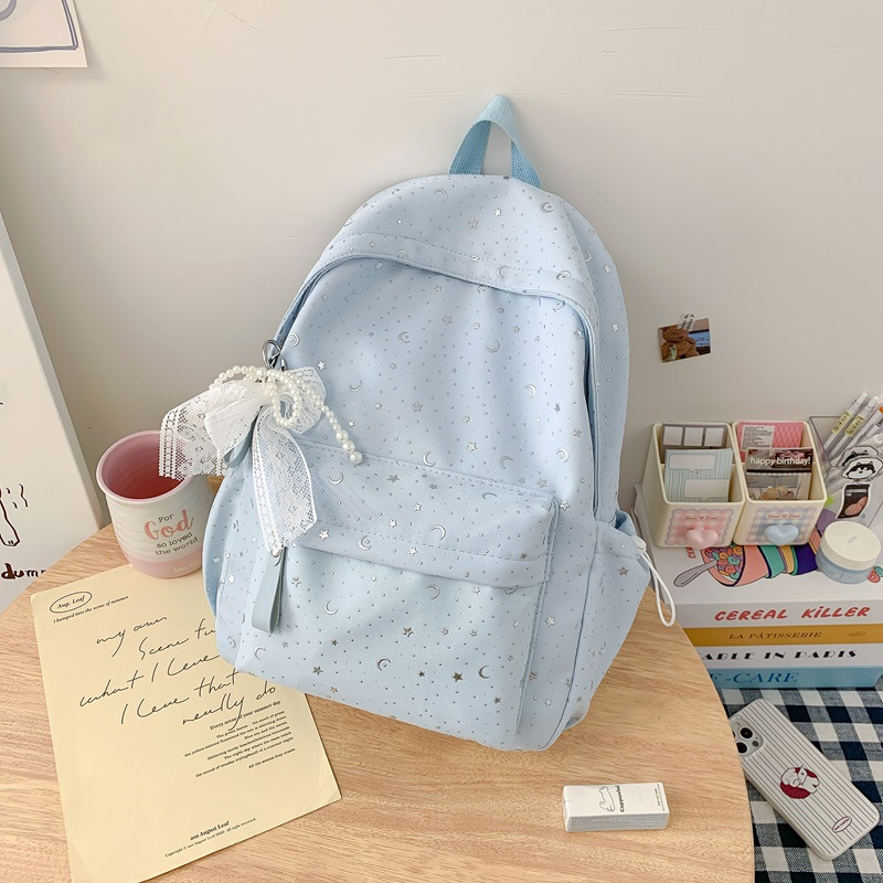 Ruksak za školu Starry Forest, lagan, velik kapacitet, unisex, najlon, korejski stil, pogodan za 12-inčni prijenosnik