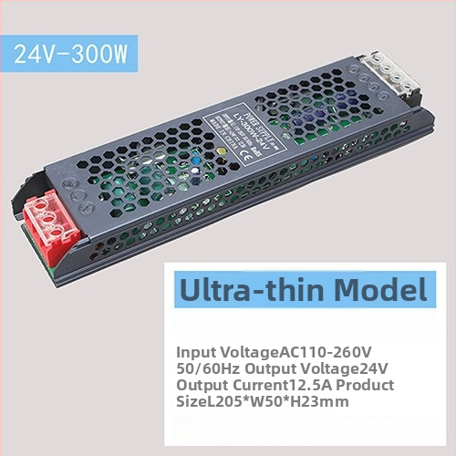 LED импулсно захранване с постоянен волтаж, вход 220 V AC, изход 12–24 V DC, до 16.6 A, 400 W, защита: претоварване, късо съединение, прекомерно напрежение, прегряване, прекомерен ток