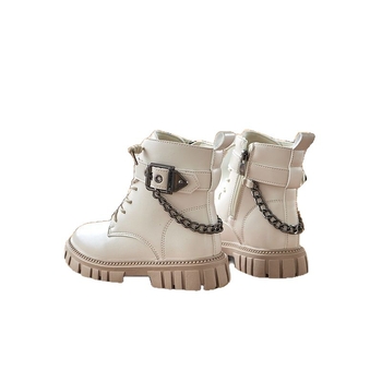 Dječje Martin čizme za jesen-zimu, bočni zip, umjetna koža, gumeni potplat, niski kroj čizme, uzrast 4–16 godina