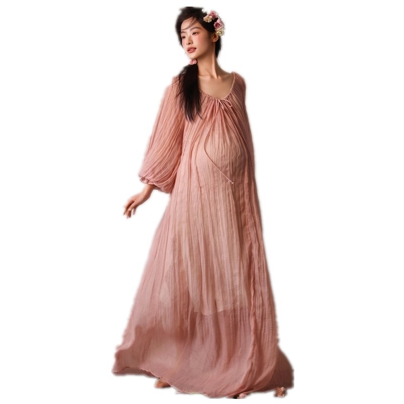 Костюм с пола за бременни: дълги ръкави, полиестер 70–80%, лято 2025, стил свеж и сладък